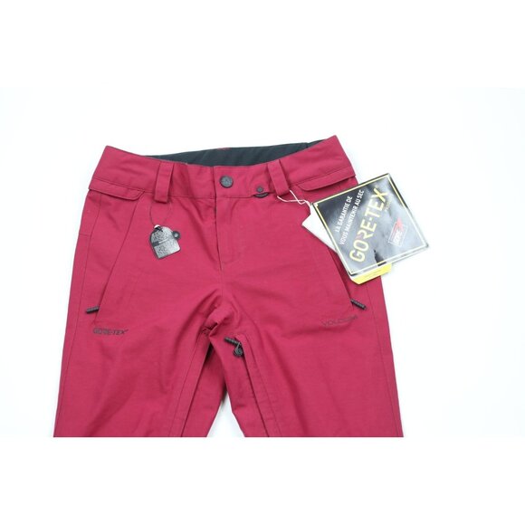 New Volcom Snowboarding Womens XS Spell Out Waterproof Goretex Snow Pants Purple - Picture 2 of 16